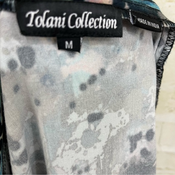 Tolani Karma Black Abstract 3/4 Sleeve Open Cardigan - Picture 8 of 13